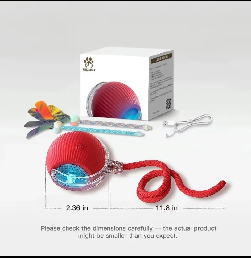 Interactive Cat and Dog Toy Ball with Bird Chirping Sound - USB Rechargeable, Anti-Depression Gift, Smart Motion Sensor, Chew-Resistant Design, Ultra-Quiet Operation, Long-Lasting Battery, Multi-Surface Compatibility