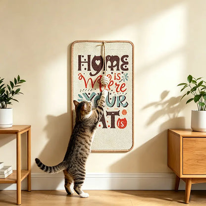 Sisal Wall Cat Scratching Mat - Indoor Scratching Pad for Furniture and Wall Protection, Durable Cat and Kitten Scratcher