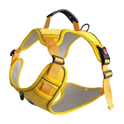 Adjustable No-Pull Reflective Dog Harness with Breathable Chest Strap for Outdoor Activities