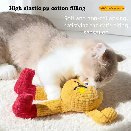 Interactive Plush Catnip Crinkle Toys - Set of 2, Soft and Durable for Indoor Kittens, Engaging Chew and Kick Experience