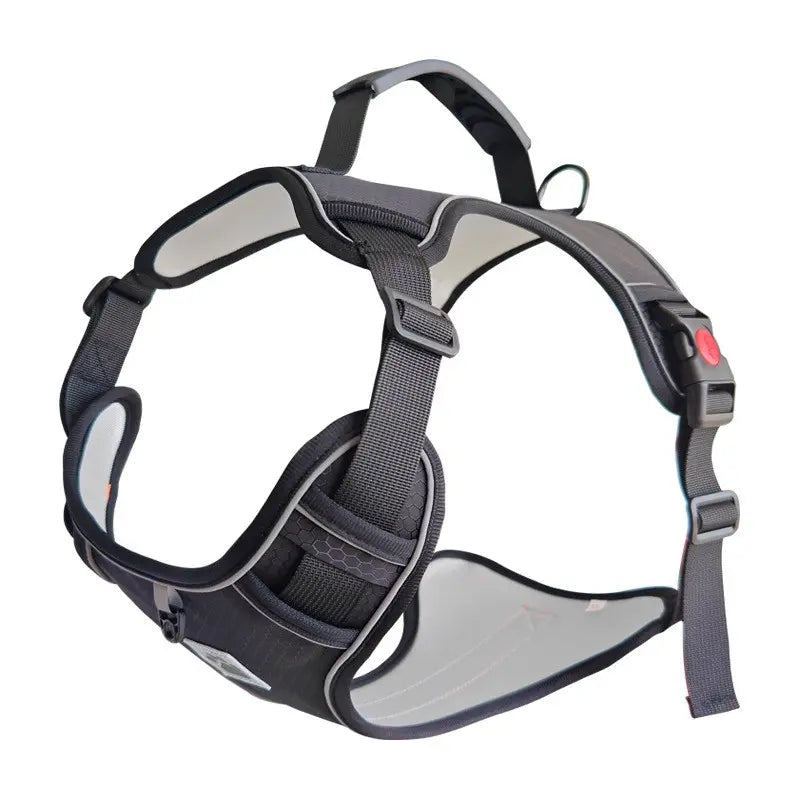 Adjustable No-Pull Reflective Dog Harness with Breathable Chest Strap for Outdoor Activities
