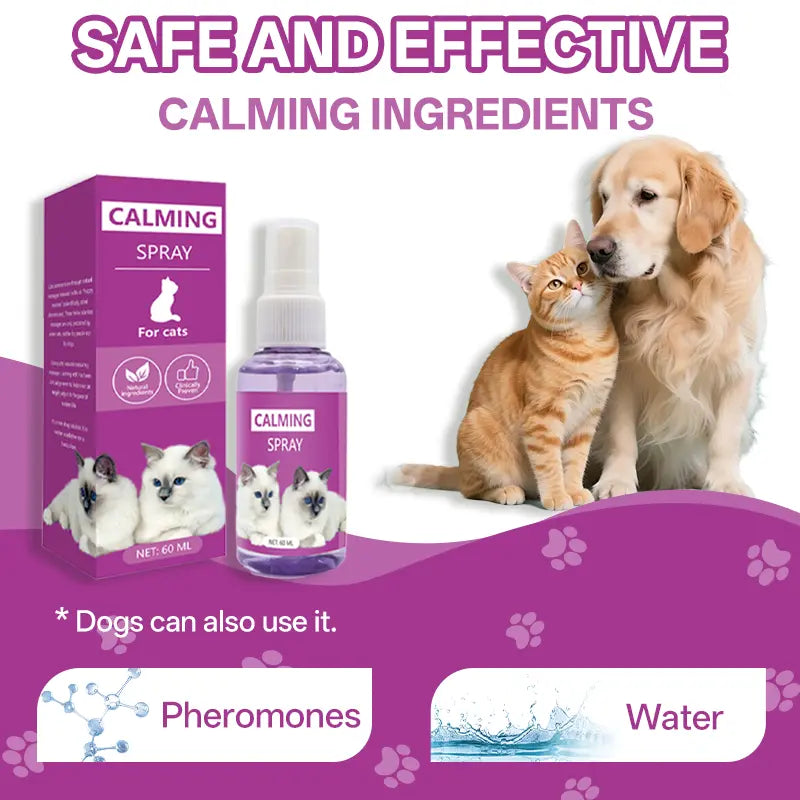 Cat Calming Spray with Soothing Pheromones for Anxiety Relief at Home and During Travel - Travel-Sized Diffuser Refill