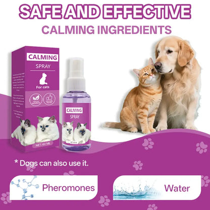 Cat Calming Spray with Soothing Pheromones for Anxiety Relief at Home and During Travel - Travel-Sized Diffuser Refill