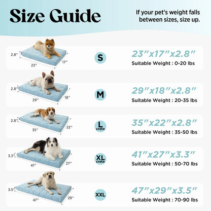 Lesure Orthopedic Dog Cooling Mat - Q-Max > 0.5 with Washable Cover and Non-Slip Egg Crate Foam for Extra Large Dogs