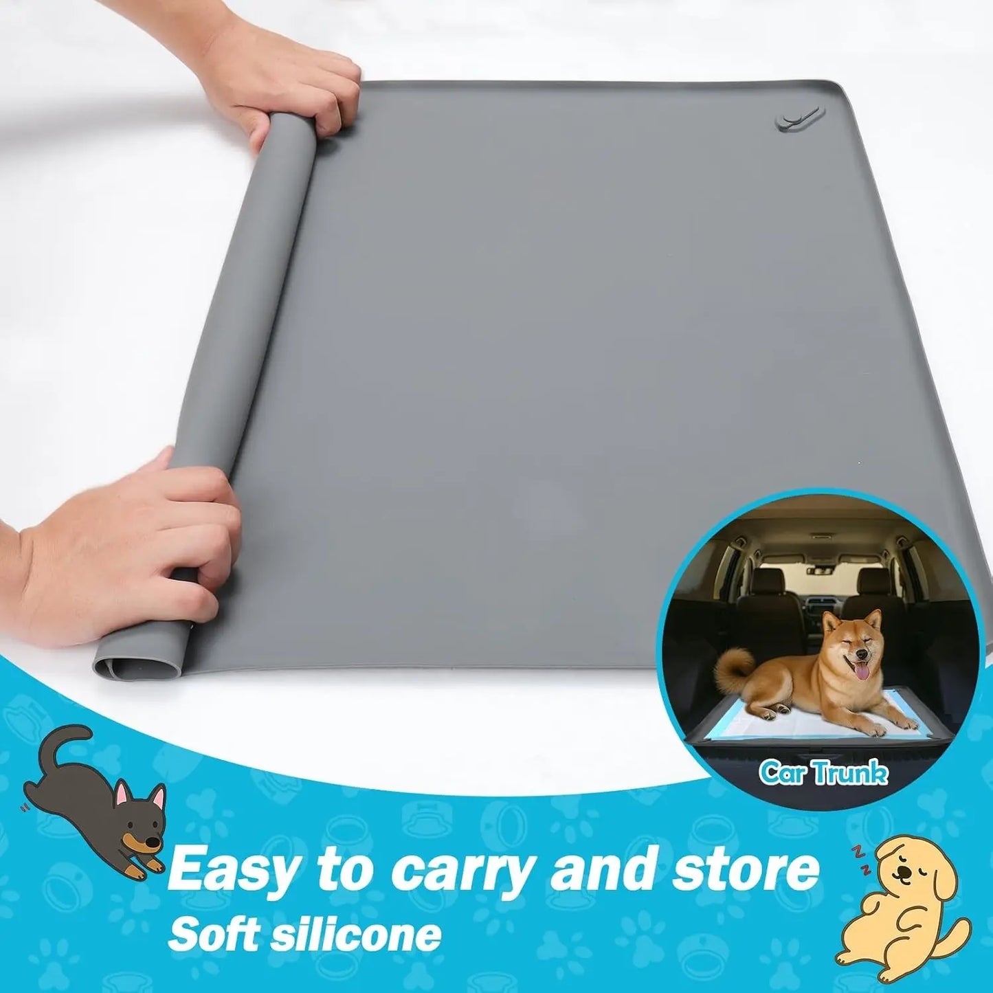 Pet Diaper Pad Tray Stand for Dog Incontinence Training, Easy-Clean Potty Training Mat, Floor Protection for Puppies and Small Dogs