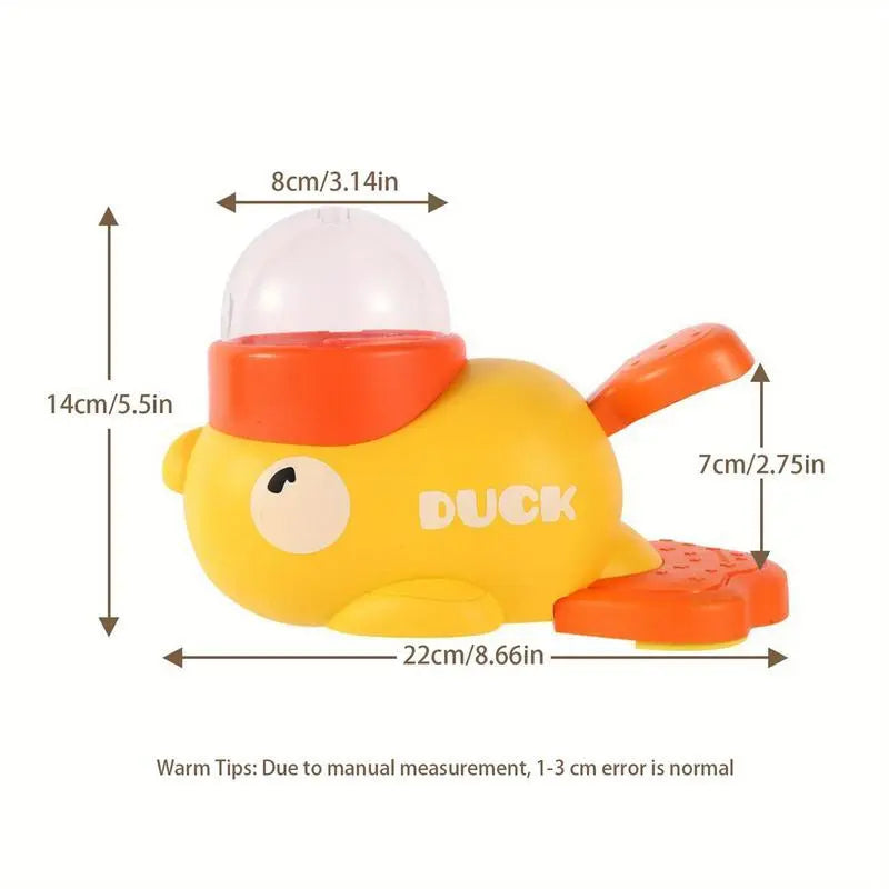 Yellow Duck Food Dispensing Cat Toy - Interactive Boredom Relief Wand for Cats and Dogs, Durable Slow Feeder and Snack Puzzle, Ideal Gift for Pet Lovers