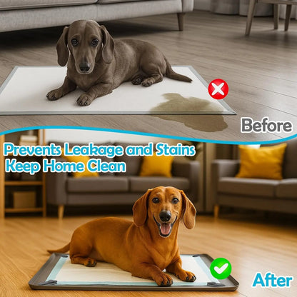 Pet Diaper Pad Tray Stand for Dog Incontinence Training, Easy-Clean Potty Training Mat, Floor Protection for Puppies and Small Dogs