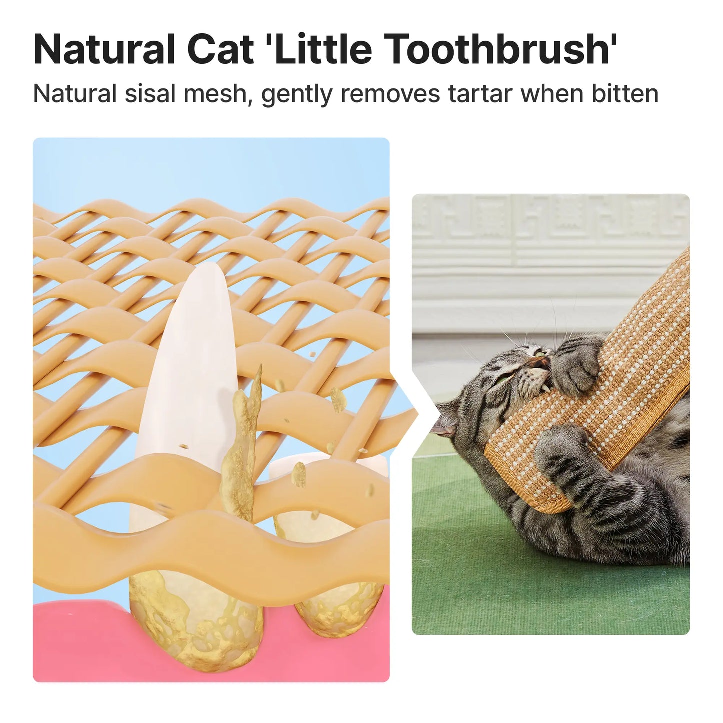Potaroma 2-Pack Interactive Cat Sisal Kicker Toys for Boredom Relief and Dental Care, Soft Scratching Pillows