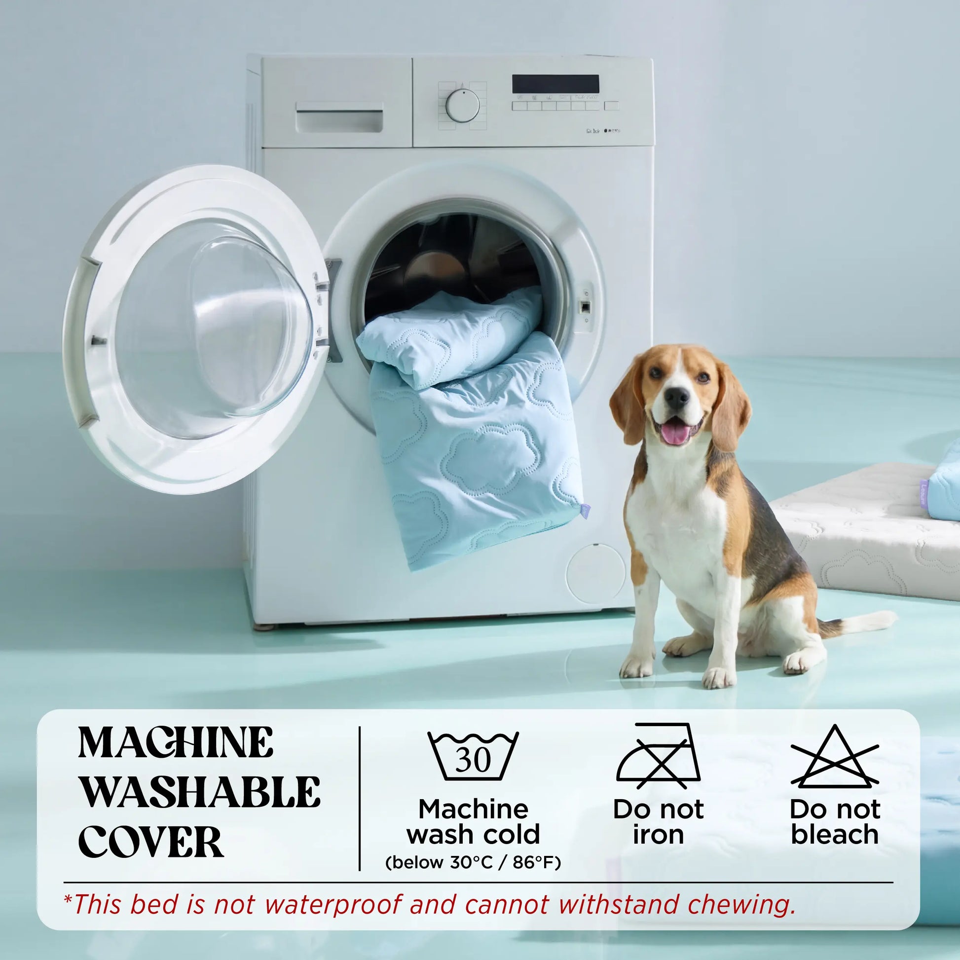 Lesure Orthopedic Dog Cooling Mat - Q-Max > 0.5 with Washable Cover and Non-Slip Egg Crate Foam for Extra Large Dogs