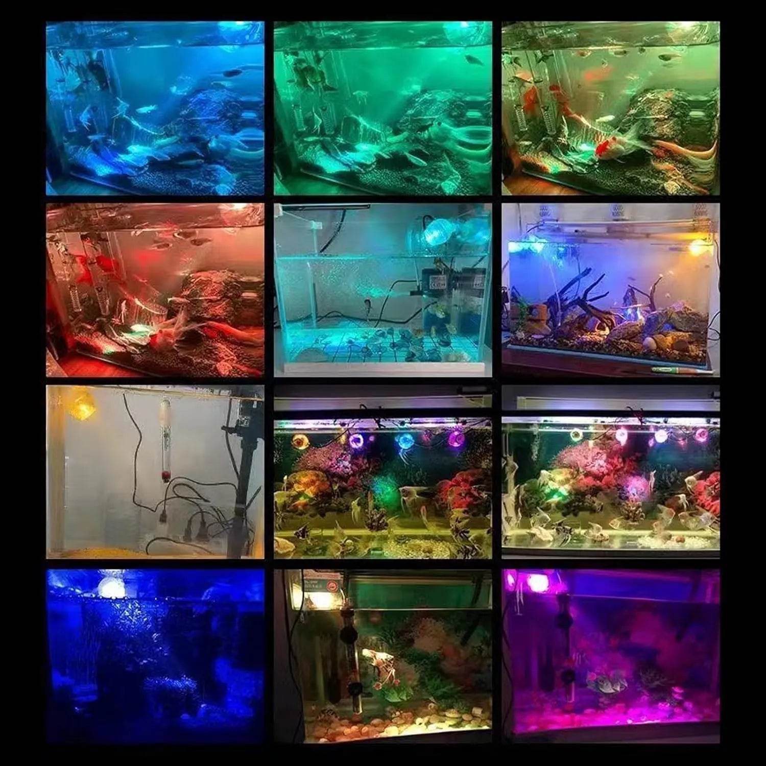 Submersible LED Mood Light for Aquariums - USB Color-Changing Underwater Lamp, Waterproof Night Light for Freshwater and Saltwater Fish Tanks