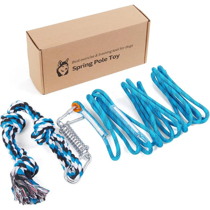 Spring Pole Rope Tug Toys for Medium to Large Dogs - Interactive Bungee Exercise Ropes for Indoor and Outdoor Use (Door Style)