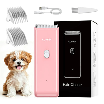 Professional Rechargeable Cordless Pet Clippers for Dog and Cat Grooming, Low Noise Ceramic Blade Trimmer for Matted and Long Hair