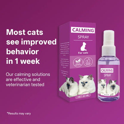 Cat Calming Spray with Soothing Pheromones for Anxiety Relief at Home and During Travel - Travel-Sized Diffuser Refill