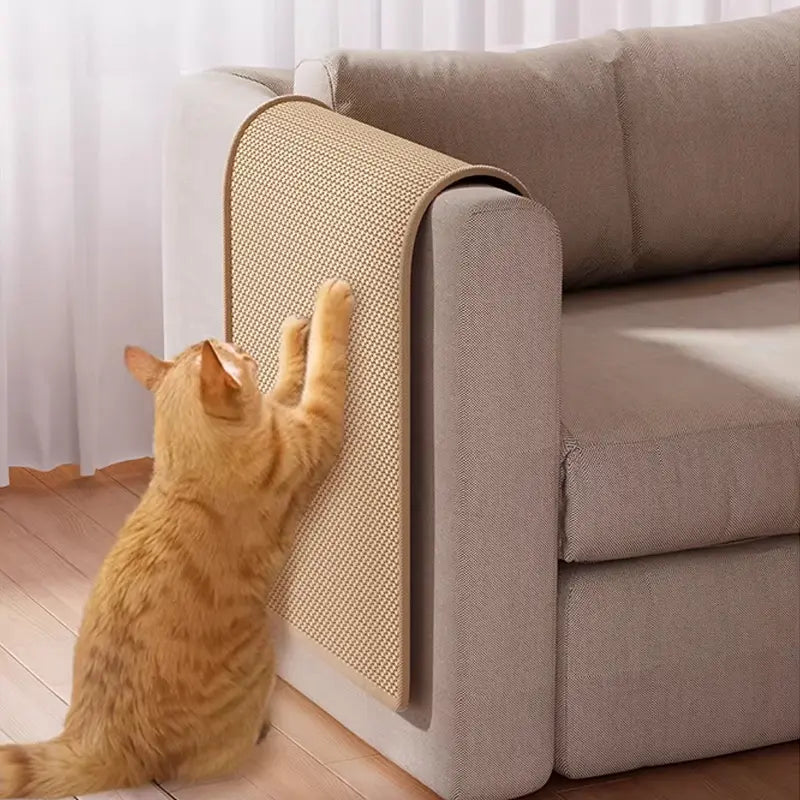 Sisal Wall Cat Scratching Mat - Indoor Scratching Pad for Furniture and Wall Protection, Durable Cat and Kitten Scratcher