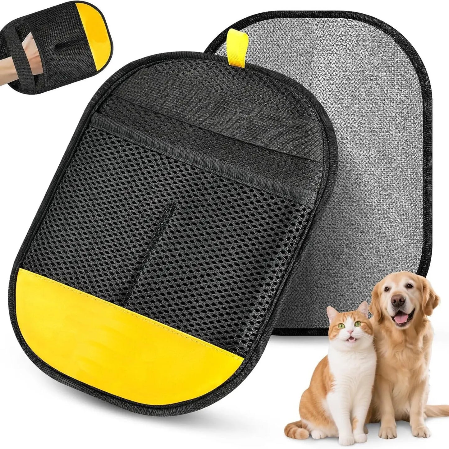 Electrostatic PET Hair Remover Gloves - Dual-Sided Grooming Tool for Cats and Dogs