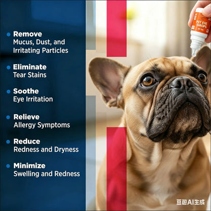 Urbanpluse Natural Pet Eye Drops for Dogs and Cats - 10ML Tear Stain Remover for Itchy, Dry, and Pink Eyes