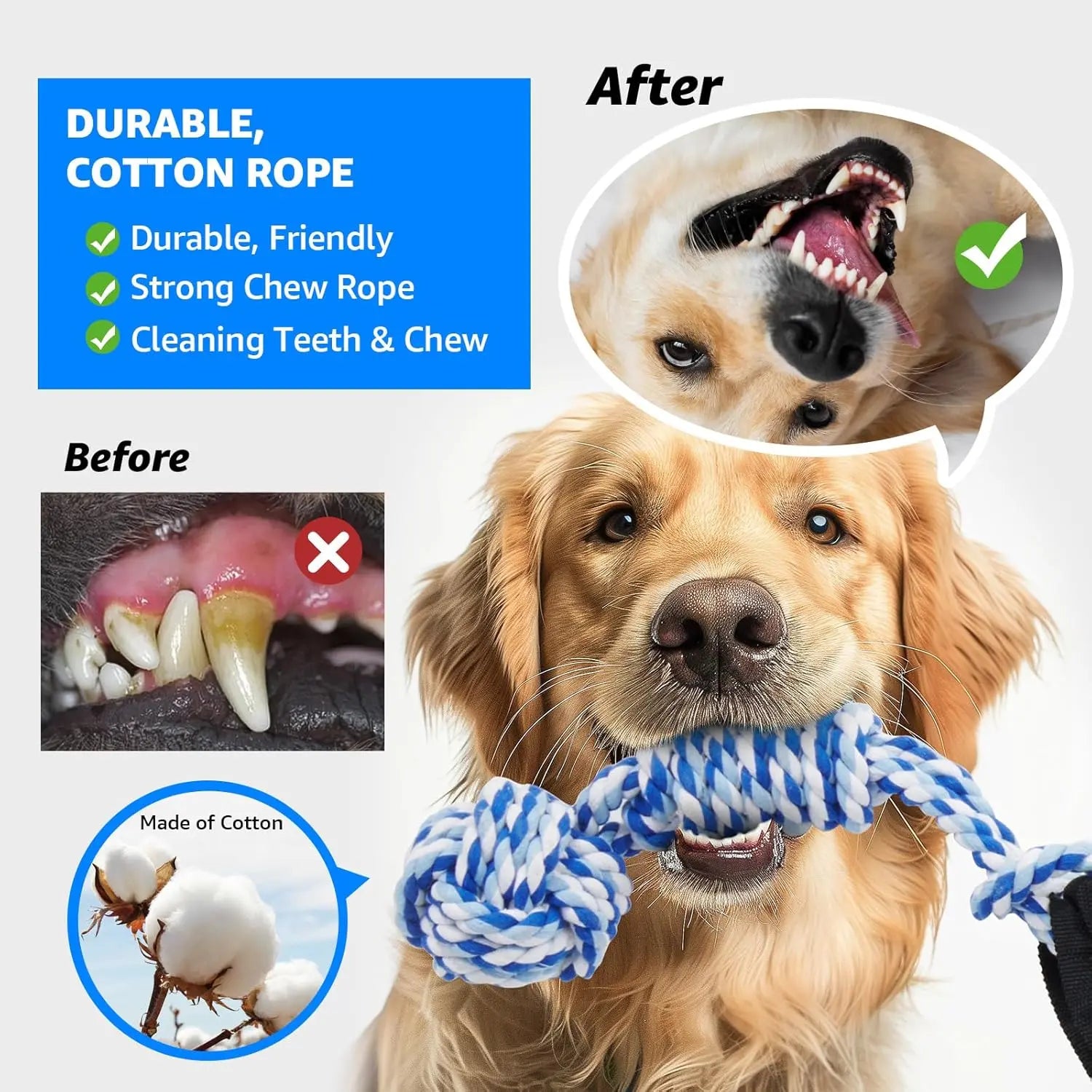 Spring Pole Rope Tug Toys for Medium to Large Dogs - Interactive Bungee Exercise Ropes for Indoor and Outdoor Use (Door Style)