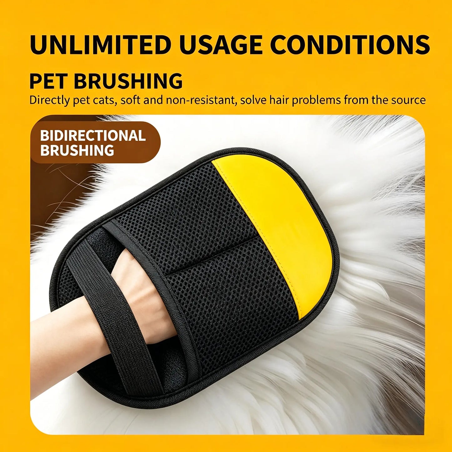 Electrostatic PET Hair Remover Gloves - Dual-Sided Grooming Tool for Cats and Dogs