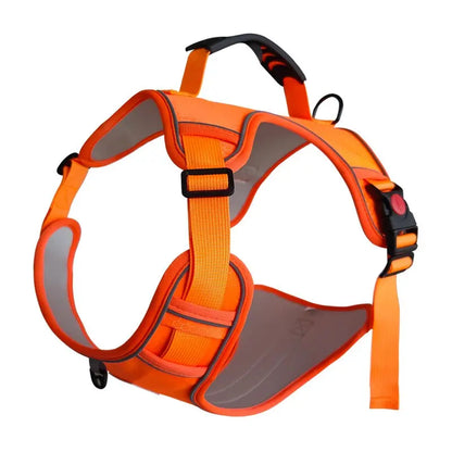 Adjustable No-Pull Reflective Dog Harness with Breathable Chest Strap for Outdoor Activities