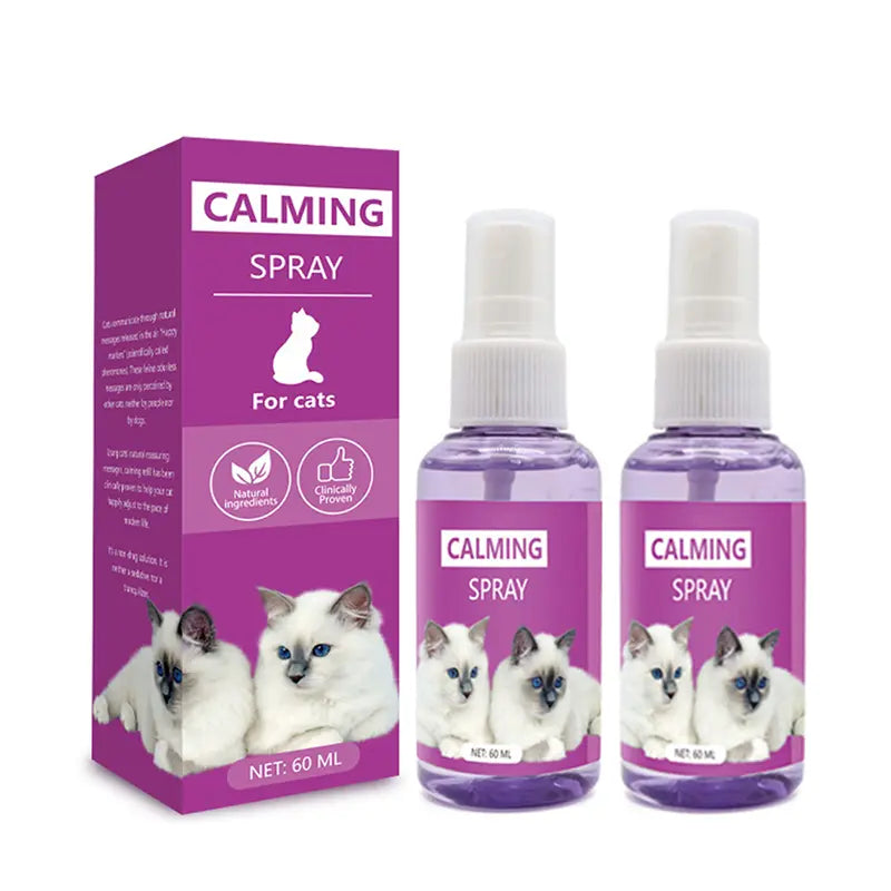 Cat Calming Spray with Soothing Pheromones for Anxiety Relief at Home and During Travel - Travel-Sized Diffuser Refill